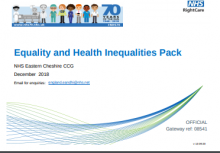 Equality and Health Inequalities Pack: NHS Eastern Cheshire CCG